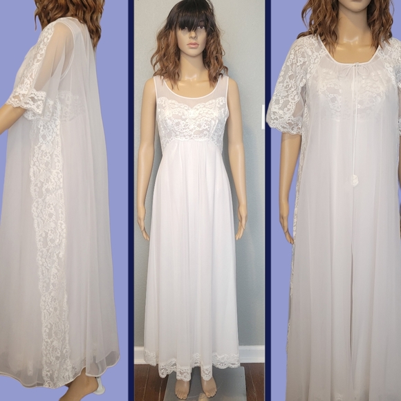 Shadowline Other - Vintage Shadowline Peignoir Negligee Bridal Set